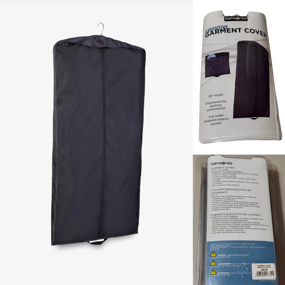 Samsonite Executive Garment Cover – 50” Travel Bag with Zipper Pocket
